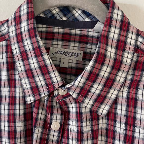 Jeremy Argyle blue and red plaid button up - Picture 2 of 3